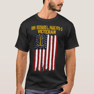 USS Richard L Page FFG5 Fregat Veteranen Dag Vader T-shirt