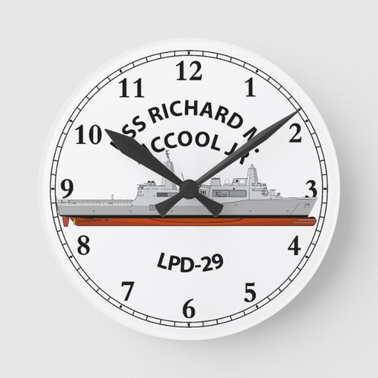 USS RICHARD M MCCOOL JR, LPD-29, SAN ANTONIO, RONDE KLOK (Voorkant)