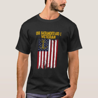 USS Sacramento AOE-1 Fast Combat Support Ship Vete T-shirt