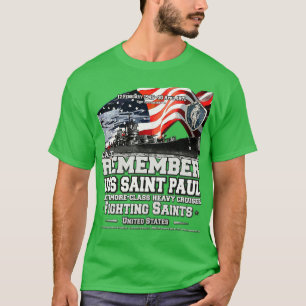 USS Saint Paul CA73 Baltimoreclass zware kruiser v T-shirt