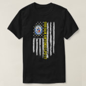 USS San Antonio LPD17 Amerikaanse vlag T-shirt (Design voorkant)