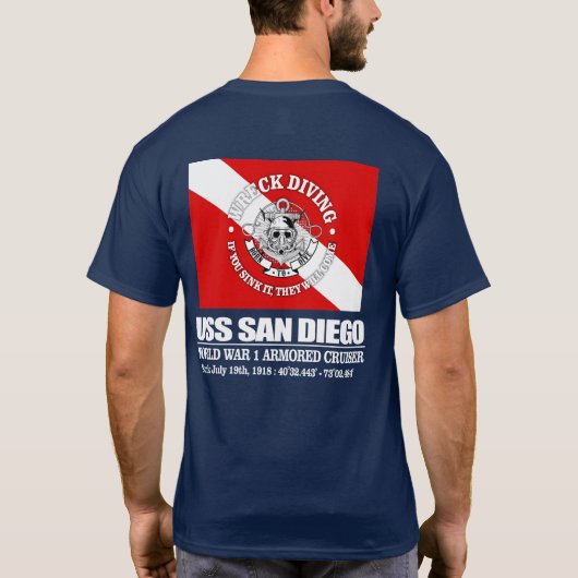 USS San Diego (beste wrakken) T-shirt (Achterkant)