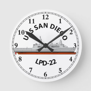 USS SAN DIEGO, LPD-22, SAN ANTONIO-KLASSE RONDE KLOK