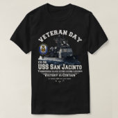 USS San Jacinto CG56 Navy Cruiser T-shirt (Design voorkant)