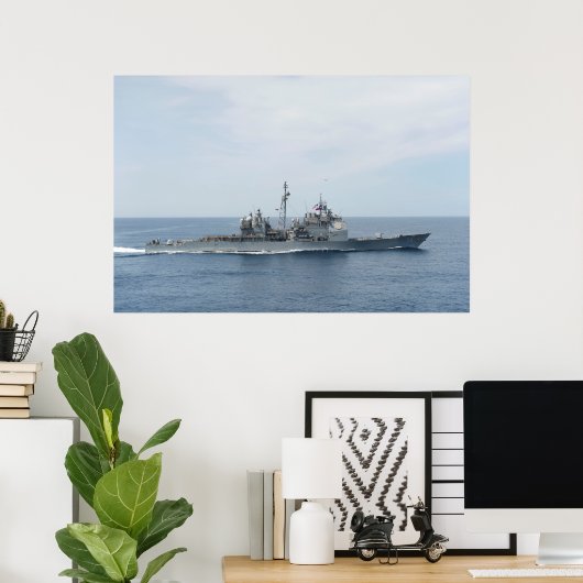 USS San Jacinto (CG 56) Poster (Thuiskantoor)
