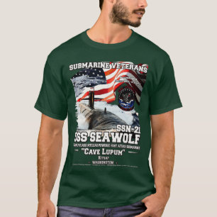 USS Seawolf SSN21 Aanval Onderzeeër T-shirt