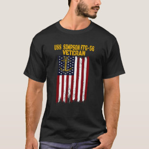 USS Simpson FFG 56 Frigate Veterans Day Vader's D T-shirt
