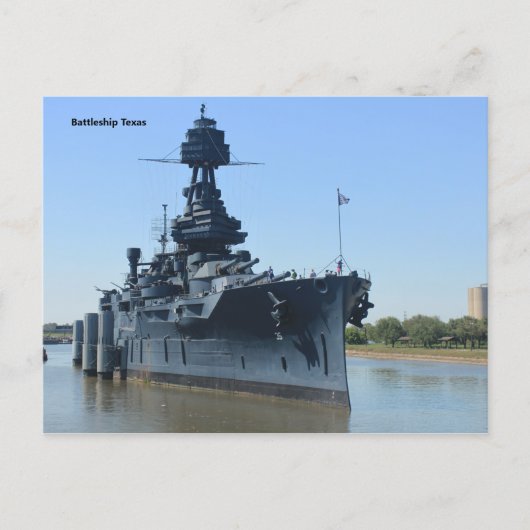 USS slagschip Texas ansichtkaart Briefkaart (Voorkant)
