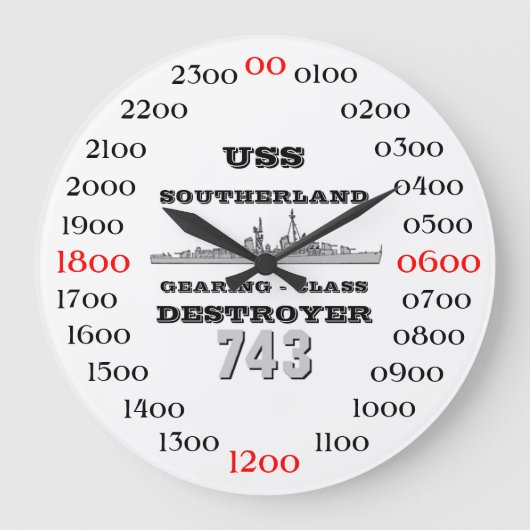 USS Southerland (DD/DDR 743) Grote Klok (Voorkant)