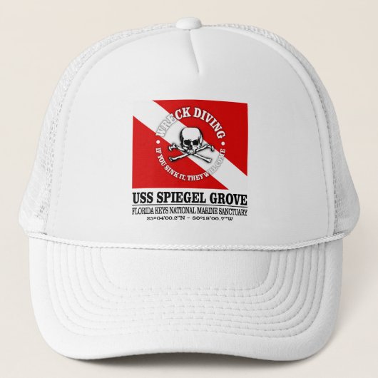 USS Spiegel Grove (beste wrakken) Trucker Pet (Voorkant)