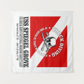 USS Spiegel Grove (beste wrakken) Wandkleed (Voorkant (horizontaal))