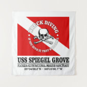 USS Spiegel Grove (beste wrakken) Wandkleed (Voorkant)