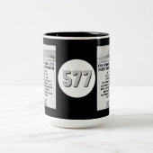 USS Sproston (DD/DDE-577) Tweekleurige Koffiemok (Center)