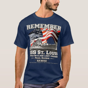 USS St Louis CL49 lichte kruisers marine veteranen T-shirt