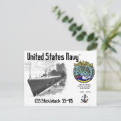 USS STICKLEBACK SS-415 ONDERZEEËR BRIEFKAART (Staand voorkant)