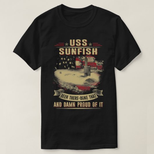 USS Sunfish (SSN649) T-shirt (Design voorkant)