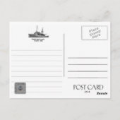 USS TAWASA ATF-92 FLEET TUG BRIEFKAART (Achterkant)