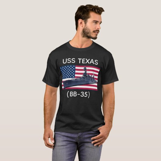USS Texas (BB-35) T-shirt (Voorkant volledig)