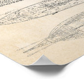 USS TEXAS-blauwdruk Poster (Hoek)