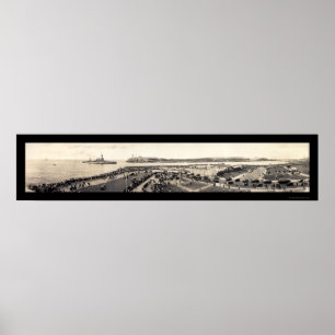 USS Texas in Havana Foto 1928 Poster