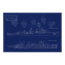 USS The Sullivans-blauwdruk met broers