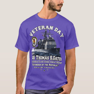 USS Thomas S Gates CG51 Cruiser Veterans T-shirt