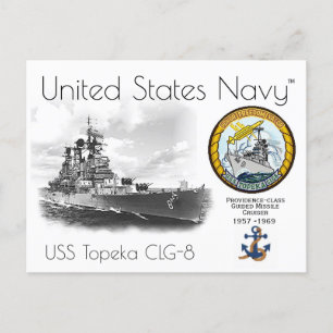 USS TOPEKA CLG-8 CRUISER BRIEFKAART A