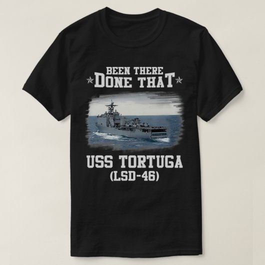 USS Tortuga LSD46 Veteranen Dag vaderdag T-shirt (Design voorkant)