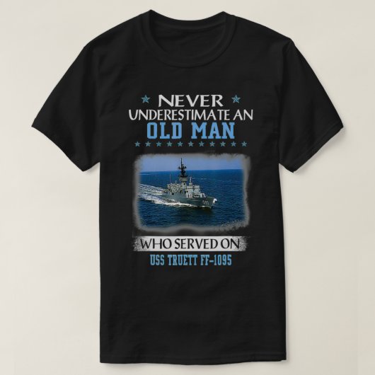 USS Truett FF1095 Veterans Dag eervaldag cadeau T-shirt (Design voorkant)