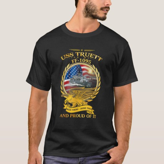 USS Truett FF 1095 T-shirt (Voorkant)