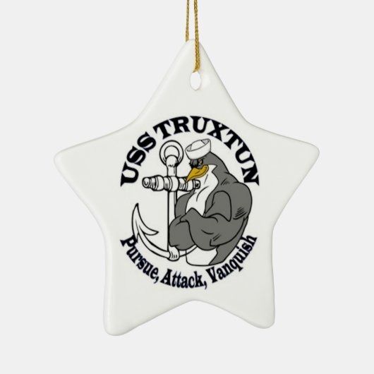 USS TRUXTUN kerstversiering Keramisch Ornament (Rechts)