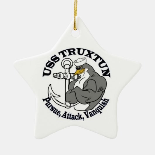 USS TRUXTUN kerstversiering Keramisch Ornament (Voorkant)