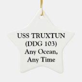USS TRUXTUN kerstversiering Keramisch Ornament (Achterkant)