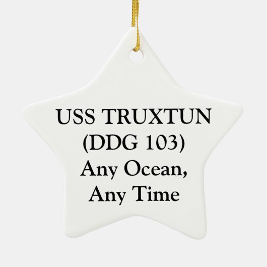 USS TRUXTUN kerstversiering Keramisch Ornament (Achterkant)