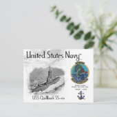 USS USS QUILLBACK SS-424 SUBMARINE - BRIEFKAART (Staand voorkant)