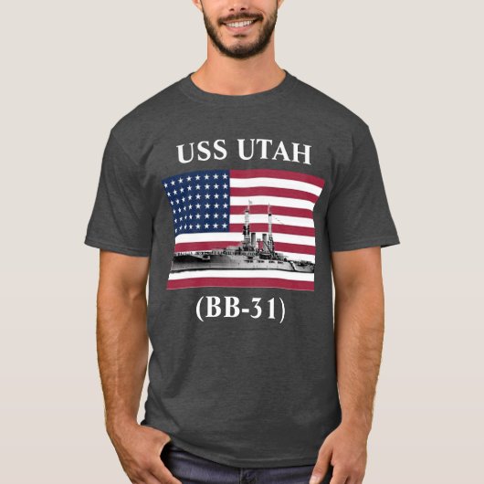 USS Utah (BB-31)  T-shirt (Voorkant)