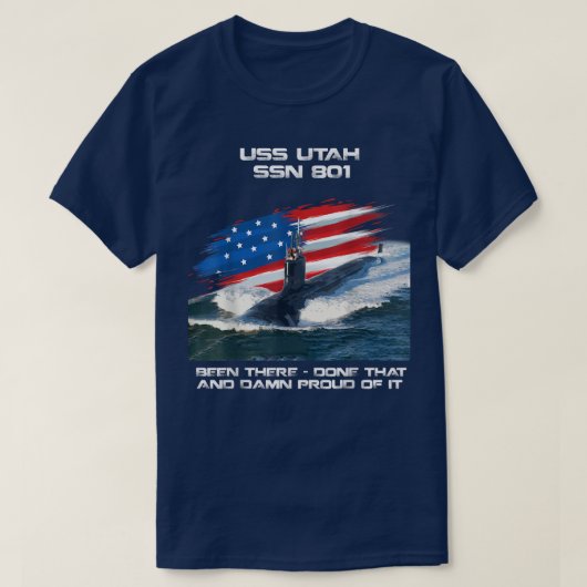 USS Utah SSN801 American Flag Submarine Veteran Xm T-shirt (Design voorkant)