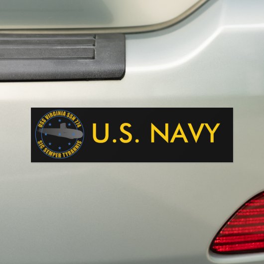 USS Virginia Bumpersticker (Op auto)