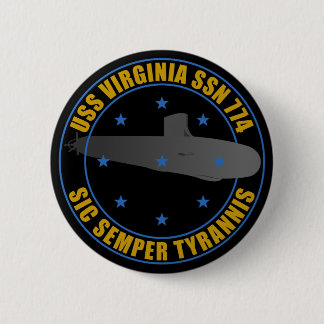 USS Virginia Ronde Button 5,7 Cm