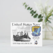 USS VIRGO AKA-20/AE-30 - BRIEFKAART (Staand voorkant)