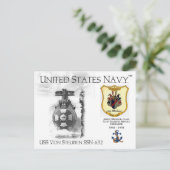 USS VON STEUBEN SSN-632 SUBMARINE - BRIEFKAART (Staand voorkant)