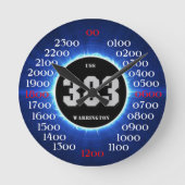 USS Warrington (DD-383) Ronde Klok (Voorkant)