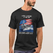 USS Wasp CVS-18 Vliegtuig Carrier Veteran USA Flag T-shirt (Voorkant)