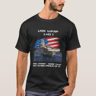 USS Wasp LHD 1 amfibisch aanvalsschip veteraan VS T-shirt