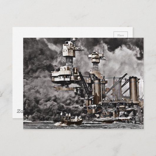 USS West Virginia Briefkaart (Voorkant / Achterkant)