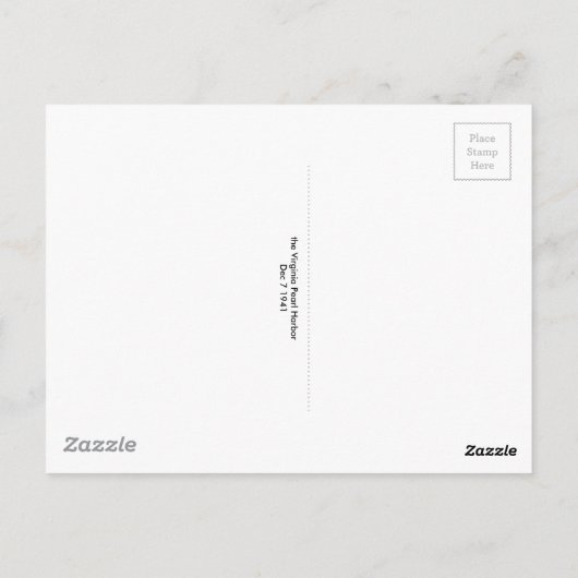 USS West Virginia Briefkaart (Achterkant)