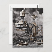 USS West Virginia Briefkaart (Voorkant / Achterkant)