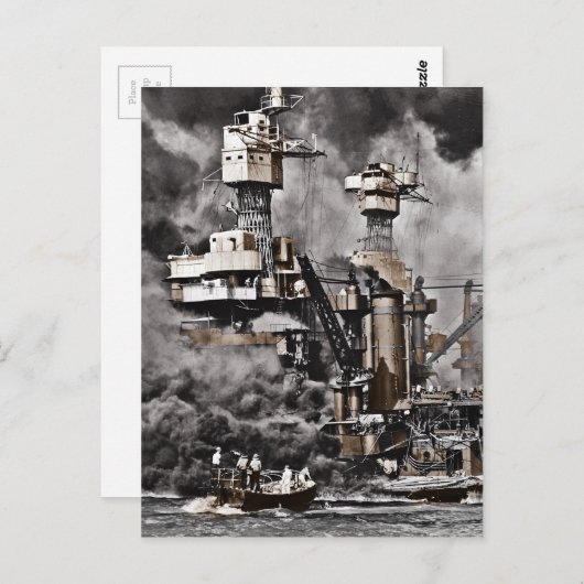 USS West Virginia Briefkaart (Voorkant / Achterkant)