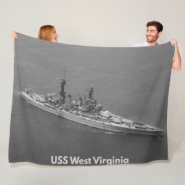 USS WEST VIRGINIA FLEECE DEKEN