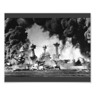 USS West Virginia op Pearl Harbour Foto Afdruk